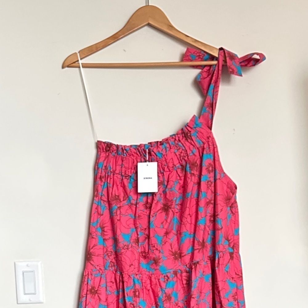 XÍRENA Maisie Tiered Cotton Poplin Maxi Dress M - Picture 4 of 10